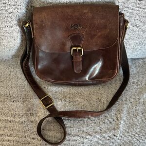 SID & VAIN Brown Leather Messenger Bag